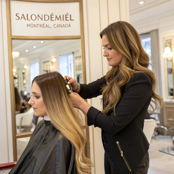 Salondemiel services ombré hair à Montréal Canada
